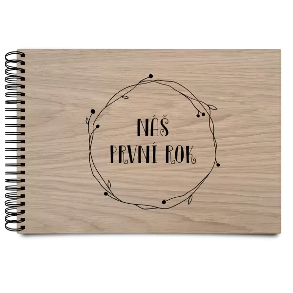 Dřevěné album s kroužkovou vazbou Věnec 5