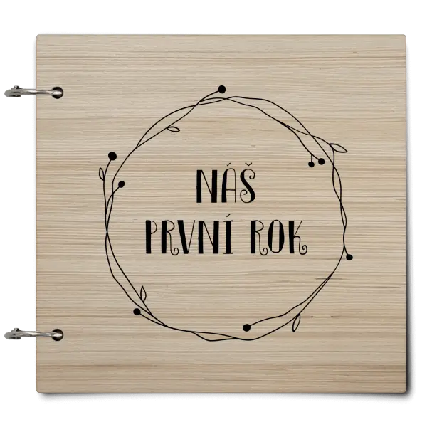 Dřevěné album se sponami Věnec 5