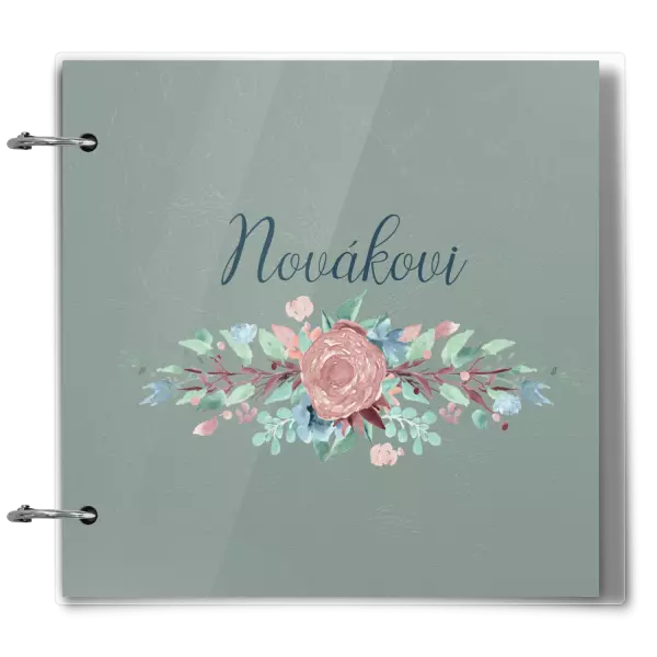 Plexi album se sponami Květiny s příjmením