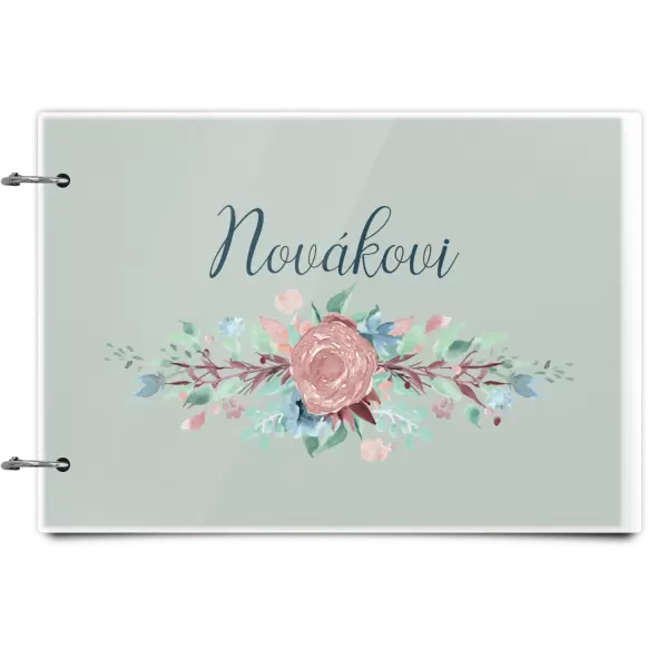 Plexi album se sponami Květiny s příjmením