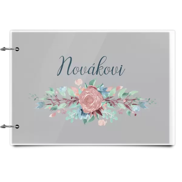 Plexi album se sponami Květiny s příjmením