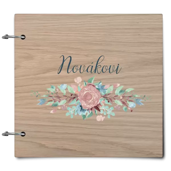 Dřevěné album Květiny s příjmením