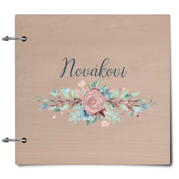 Dřevěné album Květiny s příjmením