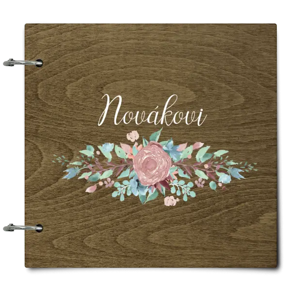 Dřevěné album Květiny s příjmením