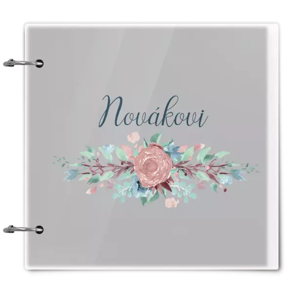 Plexi album se sponami Květiny s příjmením