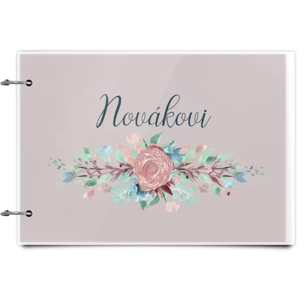 Plexi album se sponami Květiny s příjmením