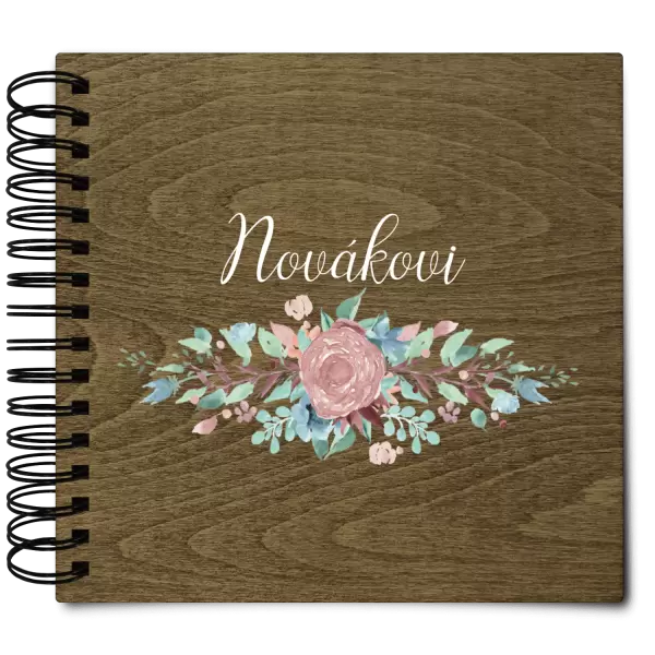 Dřevěné album Květiny s příjmením