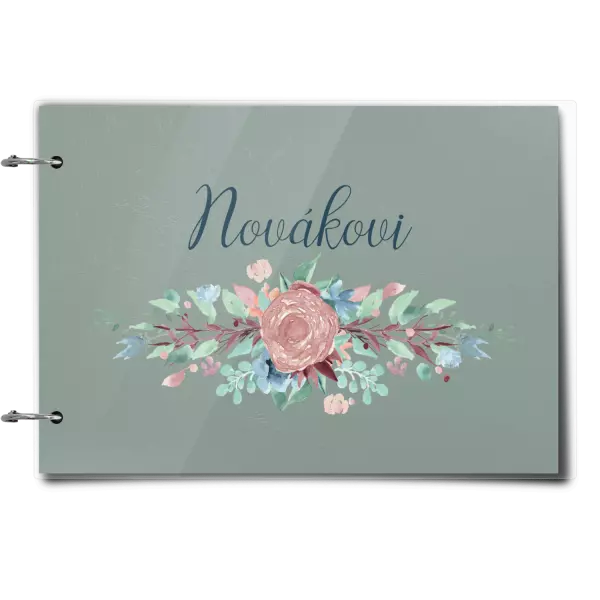 Plexi album se sponami Květiny s příjmením