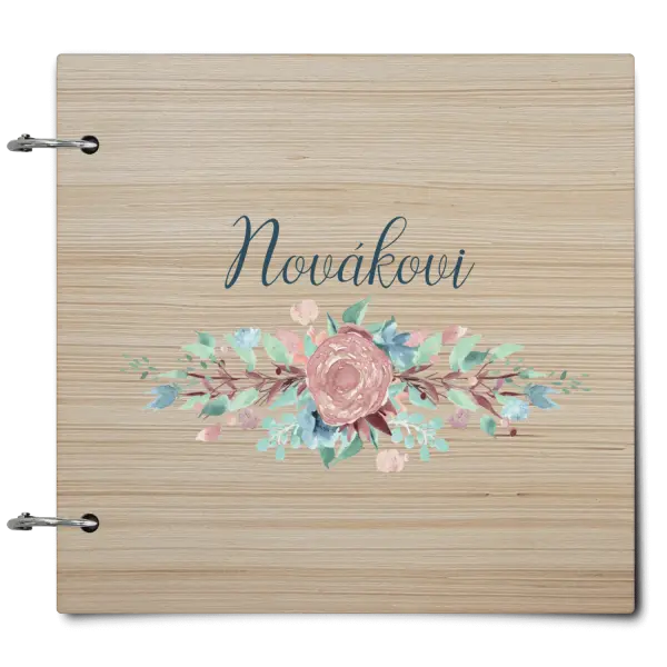 Dřevěné album Květiny s příjmením