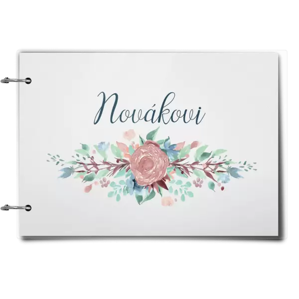 Plexi album se sponami Květiny s příjmením