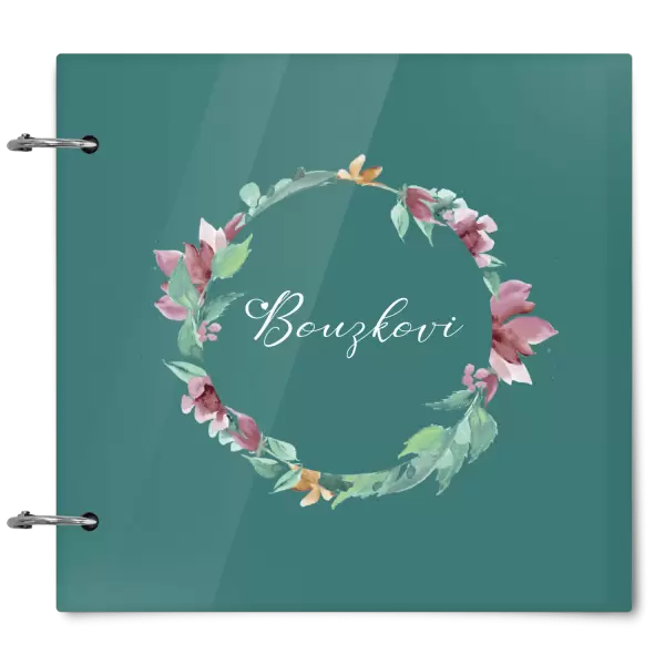 Plexi album se sponami Barevný věnec s příjmením