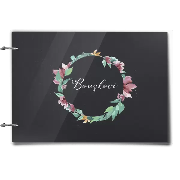 Plexi album se sponami Barevný věnec s příjmením