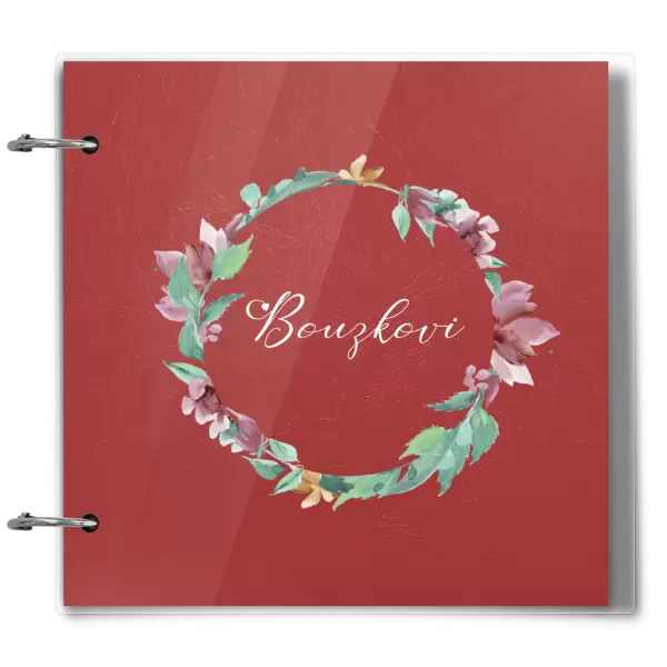 Plexi album se sponami Barevný věnec s příjmením