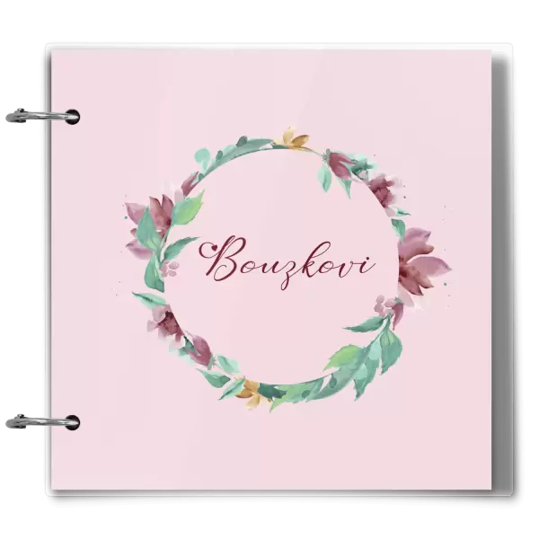 Plexi album se sponami Barevný věnec s příjmením