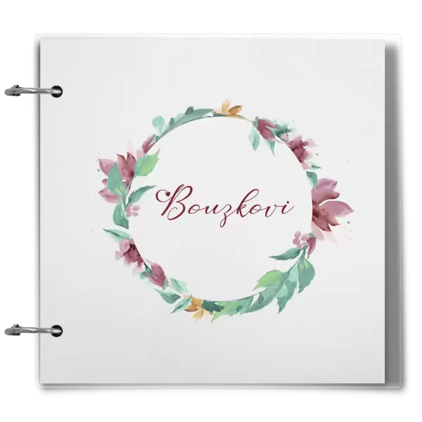 Plexi album se sponami Barevný věnec s příjmením