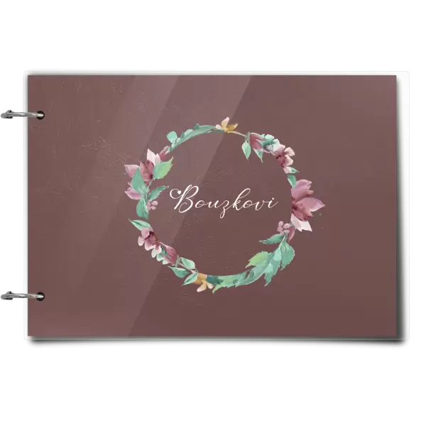 Plexi album se sponami Barevný věnec s příjmením