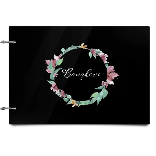 Plexi album se sponami Barevný věnec s příjmením