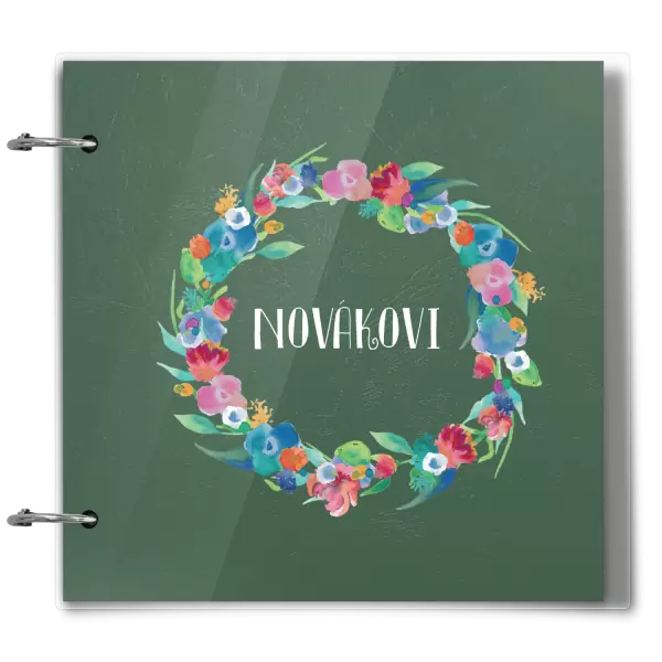 Plexi album se sponami Barevné lístečky s příjmením