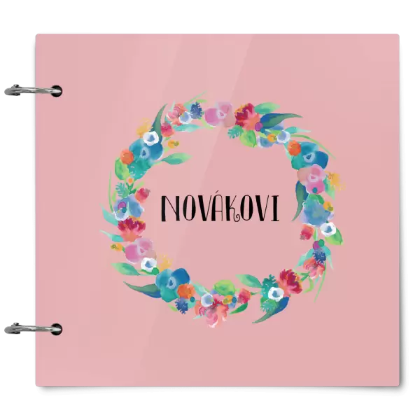 Plexi album se sponami Barevné lístečky s příjmením