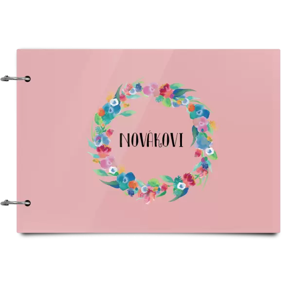 Plexi album se sponami Barevné lístečky s příjmením