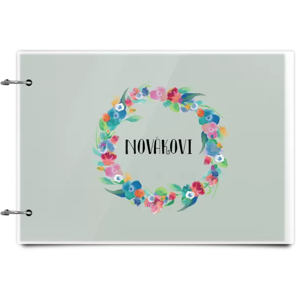 Plexi album se sponami Barevné lístečky s příjmením
