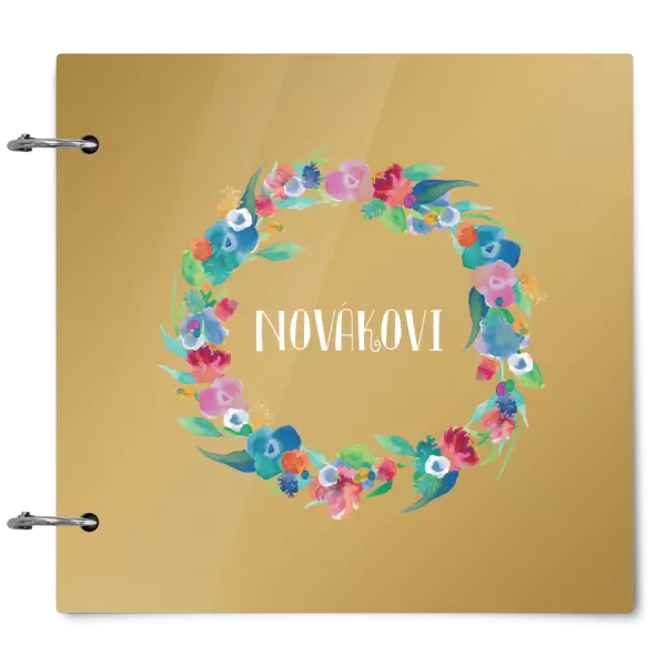 Plexi album se sponami Barevné lístečky s příjmením