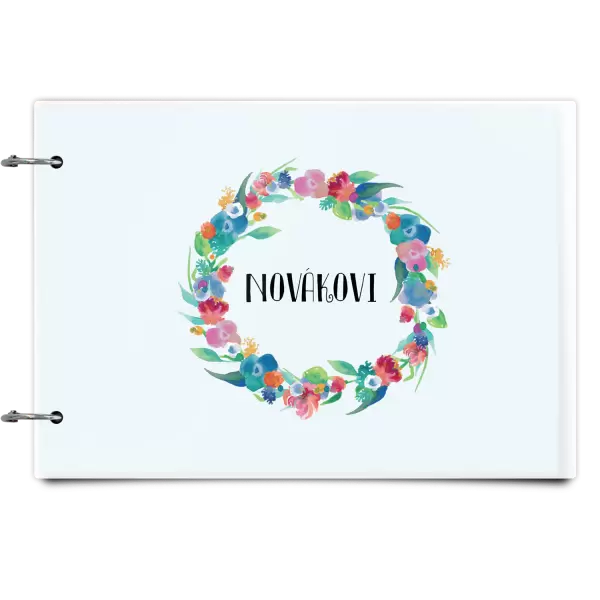 Plexi album se sponami Barevné lístečky s příjmením