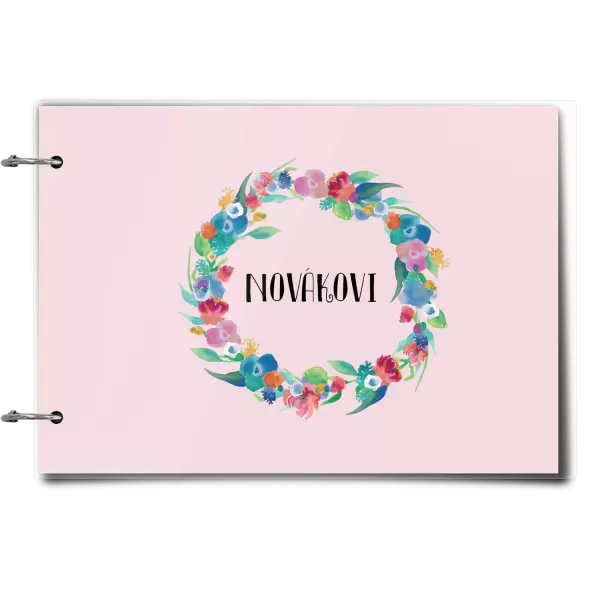 Plexi album se sponami Barevné lístečky s příjmením