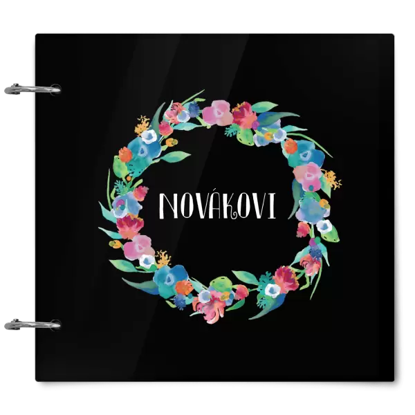 Plexi album se sponami Barevné lístečky s příjmením