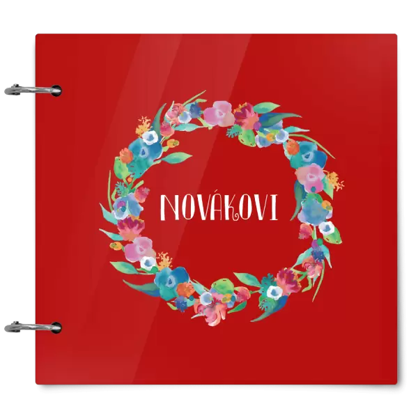 Plexi album se sponami Barevné lístečky s příjmením