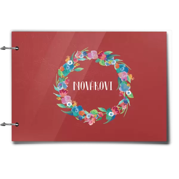 Plexi album se sponami Barevné lístečky s příjmením