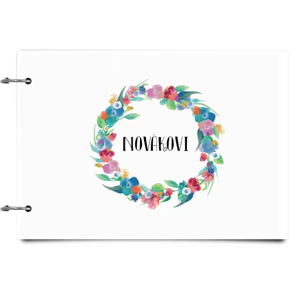 Plexi album se sponami Barevné lístečky s příjmením