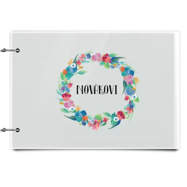 Plexi album se sponami Barevné lístečky s příjmením