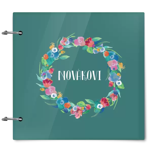 Plexi album se sponami Barevné lístečky s příjmením