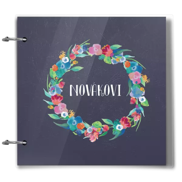 Plexi album se sponami Barevné lístečky s příjmením