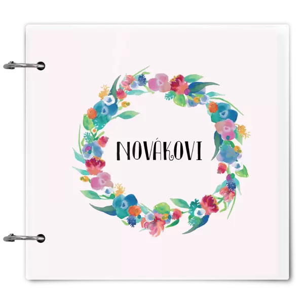 Plexi album se sponami Barevné lístečky s příjmením