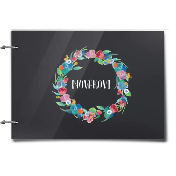 Plexi album se sponami Barevné lístečky s příjmením