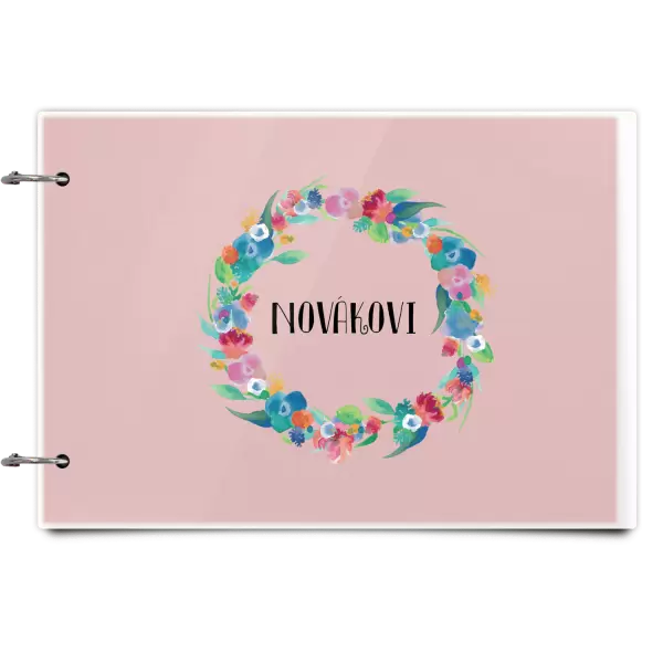 Plexi album se sponami Barevné lístečky s příjmením