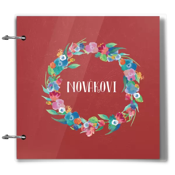 Plexi album se sponami Barevné lístečky s příjmením