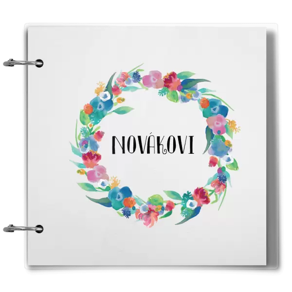 Plexi album se sponami Barevné lístečky s příjmením