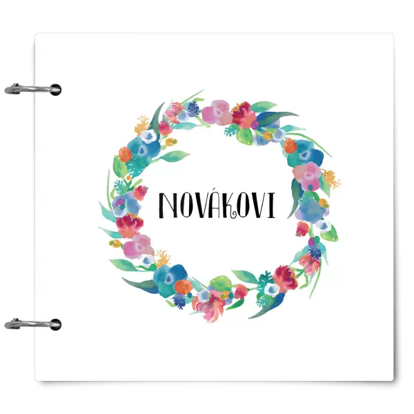 Plexi album se sponami Barevné lístečky s příjmením