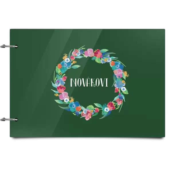 Plexi album se sponami Barevné lístečky s příjmením