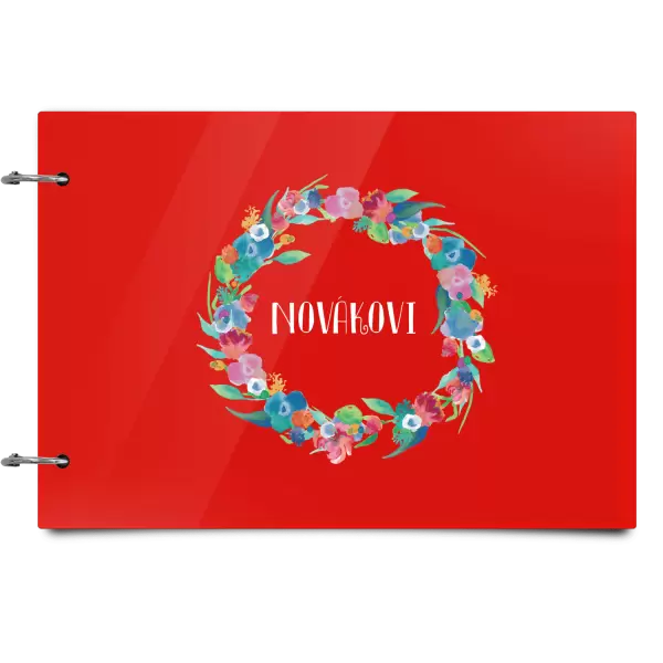 Plexi album se sponami Barevné lístečky s příjmením