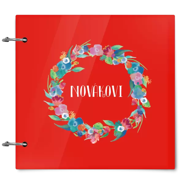 Plexi album se sponami Barevné lístečky s příjmením