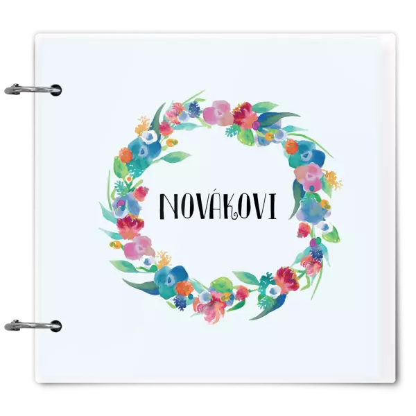 Plexi album se sponami Barevné lístečky s příjmením