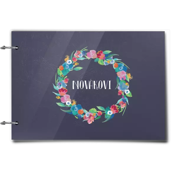 Plexi album se sponami Barevné lístečky s příjmením