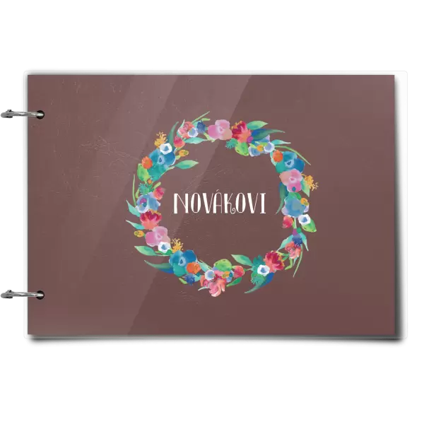 Plexi album se sponami Barevné lístečky s příjmením