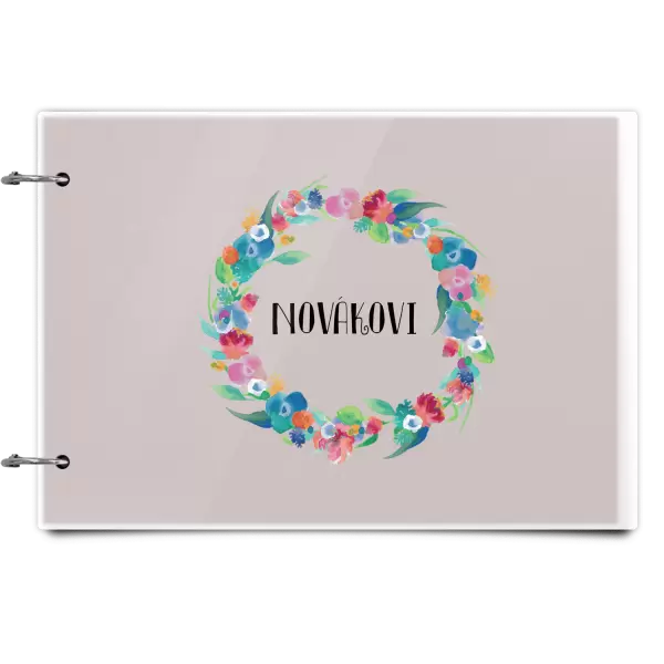 Plexi album se sponami Barevné lístečky s příjmením