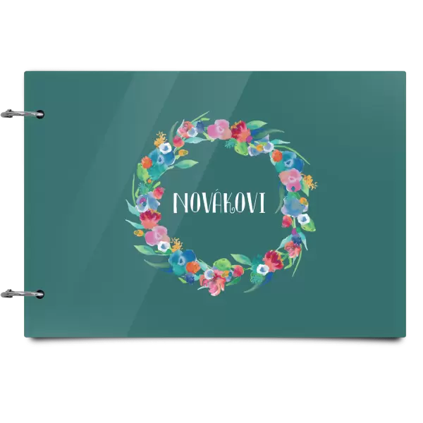 Plexi album se sponami Barevné lístečky s příjmením