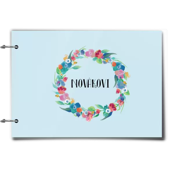 Plexi album se sponami Barevné lístečky s příjmením